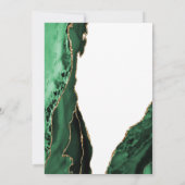 Emerald Green Agate Gold White 60e verjaardag Kaart (Achterkant)