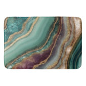 Emerald Green Agate Marble Teal Geode Gold Glitter Badmat (Voorkant)