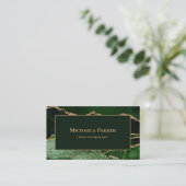 Emerald Green Agate Professioneel Visitekaartje (Staand voorkant)