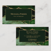 Emerald Green Agate Professioneel Visitekaartje (Voorkant / Achterkant)