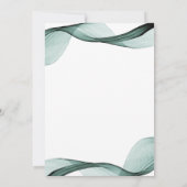 Emerald Green All-in-One Huwelijksuitnodigingen Kaart (Achterkant)