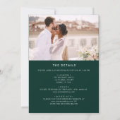 Emerald Green alles in één minimalistische foto br Kaart (Achterkant)