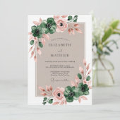 Emerald Green Alluring Botanical Wedding Kaart (Staand voorkant)