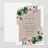 Emerald Green Alluring Botanical Wedding Kaart (Voorkant / Achterkant)