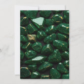 Emerald Green and Gold Luxury Gemstone Kaart (Achterkant)