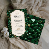 Emerald Green and Gold Luxury Gemstone Kaart