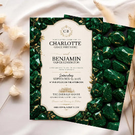 Emerald Green and Gold Luxury Gemstone Kaart