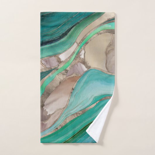 Emerald green and Marble Arch Bad Handdoek (Handdoek)