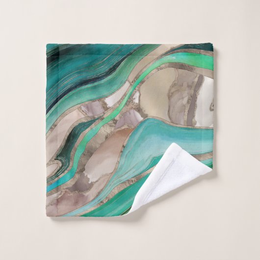 Emerald green and Marble Arch Bad Handdoek (Wasdoekje)