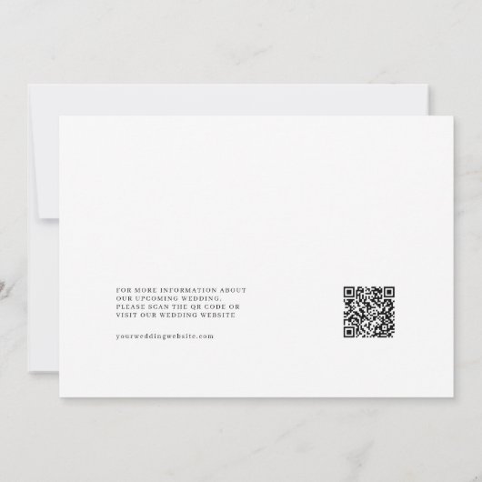 Emerald Green Arch Photo QR-code Save the Date Inv Kaart (Achterkant)