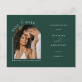 Emerald Green Arch Photo QR-code Save the Date Pos Briefkaart (Voorkant)