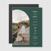 Emerald Green Arch Save the Date Magnetic Kaart (Voorkant / Achterkant)