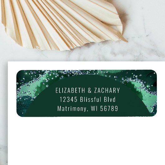 Emerald Green Arch Wedding Retour Adres Label
