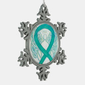 Emerald Green Awareness Ribbon Angel Ornament (Links)