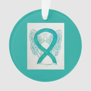 Emerald Green Awareness Ribbon Angel Ornaments Ornament