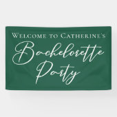 Emerald Green Bachelorette Party Personalized Spandoek (Horizontaal)