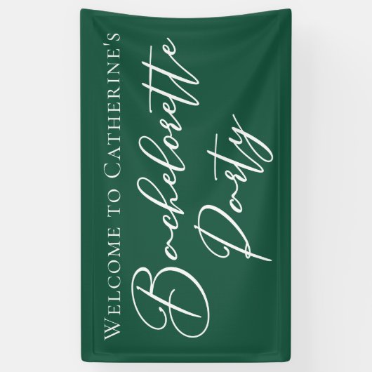 Emerald Green Bachelorette Party Personalized Spandoek (Verticaal)