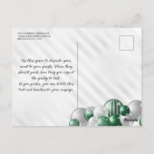 Emerald Green Balloon Glitter Elke Verjaardag Briefkaart (Achterkant)