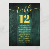 Emerald Green Barn Wood Tafelnummer Zitenkaart (Achterkant)