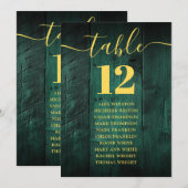 Emerald Green Barn Wood Tafelnummer Zitenkaart (Voorkant / Achterkant)