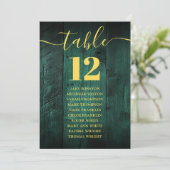 Emerald Green Barn Wood Tafelnummer Zitenkaart (Staand voorkant)