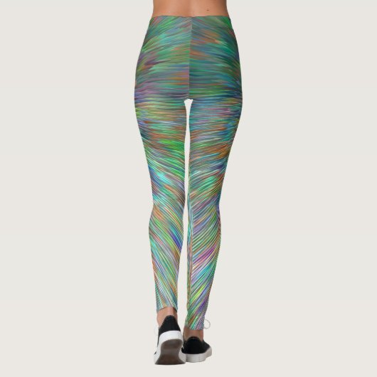 Emerald green barst abstract uit leggings (Achterkant)