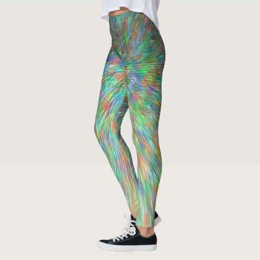 Emerald green barst abstract uit leggings (Links)
