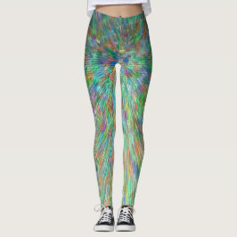 Emerald green barst abstract uit leggings