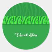 Emerald Green Bedankt Ronde Sticker (Voorkant)