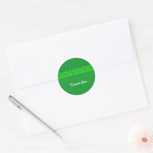 Emerald Green Bedankt Ronde Sticker (Envelop)
