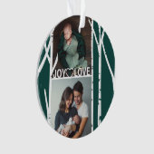 Emerald Green Birch Tree Love & Joy Multiple Photo Ornament (voorkant)
