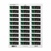 Emerald Green Black Agate Wedding Retouradres Etiket (Full Sheet)