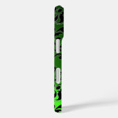 EMERALD GREEN BLACK DAMASK GEM MONOGRAM Floral Case-Mate iPhone Case (Achterkant / Rechts)