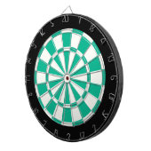Emerald Green Black en White Dartbord (Voorkant Rechts)