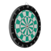 Emerald Green Black en White Dartbord (Voorkant Links)