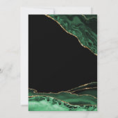 Emerald Green Black Gold Agate 40e verjaardag Kaart (Achterkant)