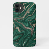Emerald Green Black Gold Glitter Marmer #1 Case-Mate iPhone Case (Achterkant)