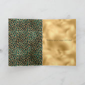 Emerald Green Black Gold Leopard-printer Kaart (Binnen)
