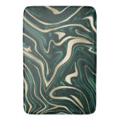 Emerald Green Black Gold Marble #3 (Faux-Folie) Badmat (Voorkant Verticaal)