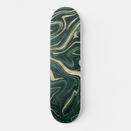 Emerald Green Black Gold Marmer #1 #decor #art Persoonlijk Skateboard