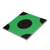 Emerald Green & Black Wall Decor | Minimaal vierka Tegeltje (Zijkant)