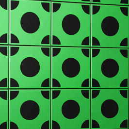 Emerald Green & Black Wall Decor | Minimaal vierka Tegeltje