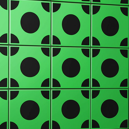 Emerald Green & Black Wall Decor | Minimaal vierka Tegeltje