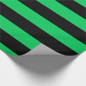 Emerald Green Black XL Stripes Pattern V Cadeaupapier (Hoek)