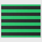 Emerald Green Black XL Stripes Pattern V Cadeaupapier (Vlak)