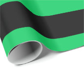 Emerald Green Black XL Stripes Pattern V Cadeaupapier (Rol Hoek)