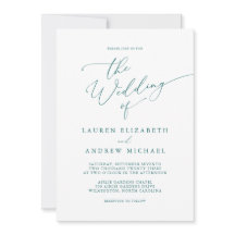 Emerald Green Blauwgroen minimalistisch huwelijk