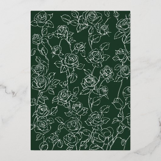 Emerald Green Bloemboog Vlinder bruiloft goud Folie Uitnodiging (Achterkant)