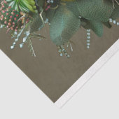 Emerald Green Bloemen Glamour Decoupage Tissuepapier (Detail)