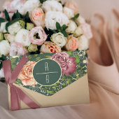 Emerald Green Bloemen Juweel Tone Wedding All In One Uitnodiging